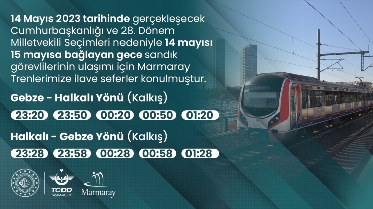 secim icin marmaray ve metro hatlari seferleri uzatildi